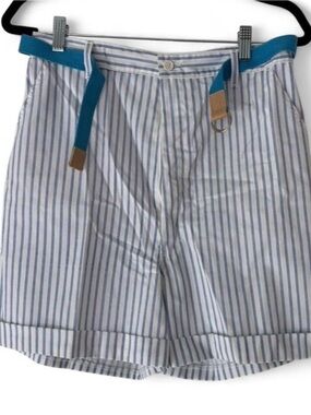80s Hunter’s Glen Vintage Striped Blue Jorts Sz 15/16